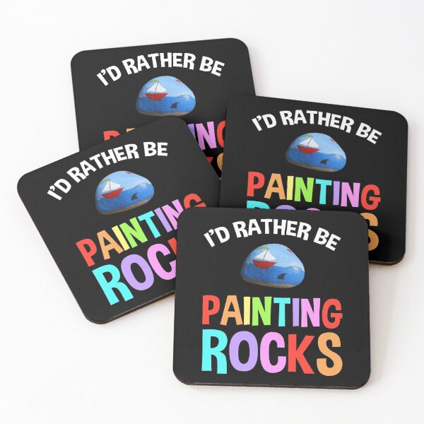 Item preview, I'd Rather Be Painting Rocks designed and sold by Cat Lady Designs.