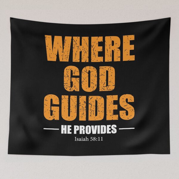 Item preview, Where God Guides He Provides- Religion Inspirational Quotes designed and sold by DigitalNobleman.