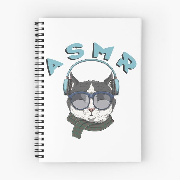 Item preview, ASMR Cat with Headphones and Glasses designed and sold by MagicStrawberry.