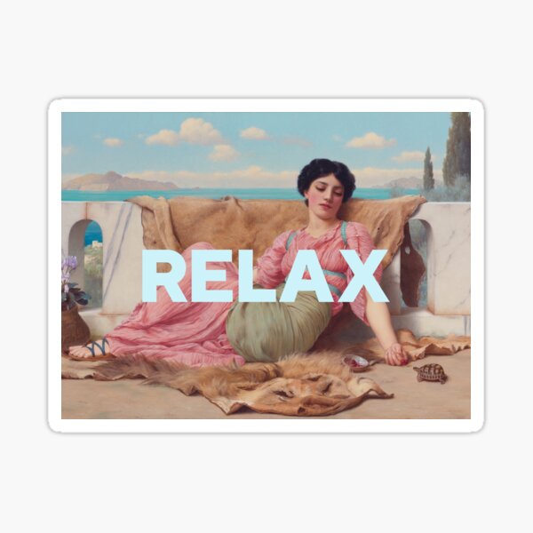 Relax - John William Godward Sticker