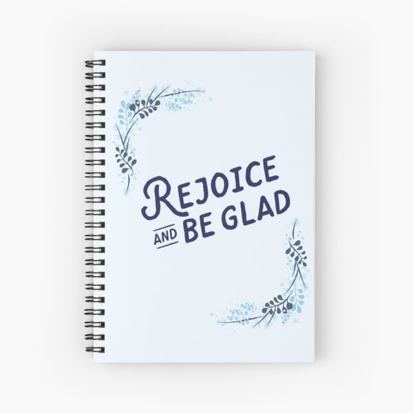 Item preview, Cute Blue Rejoice and Be Glad Typography designed and sold by Dream Big! by E. H..