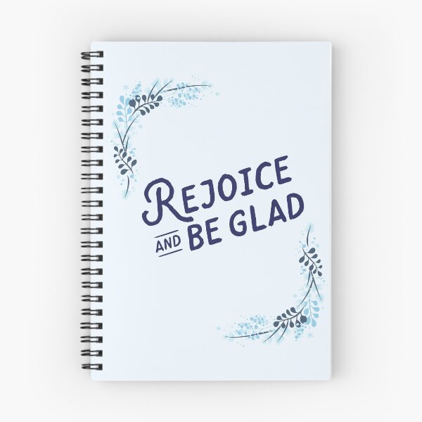 Item preview, Cute Blue Rejoice and Be Glad Typography designed and sold by Dream Big! by E. H..