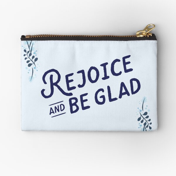 Item preview, Cute Blue Rejoice and Be Glad Typography designed and sold by Dream Big! by E. H..
