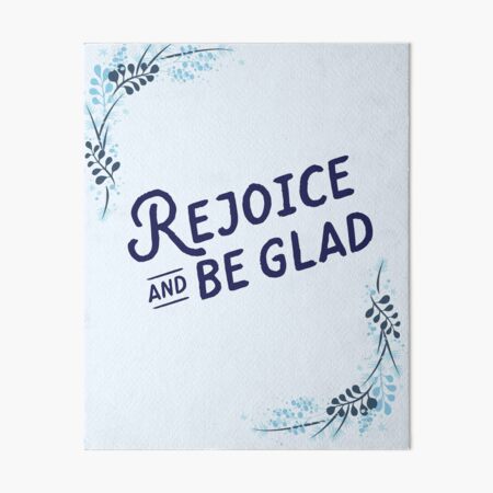 Item preview, Cute Blue Rejoice and Be Glad Typography designed and sold by Dream Big! by E. H..