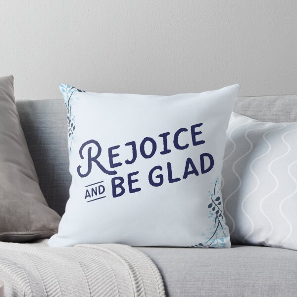 Item preview, Cute Blue Rejoice and Be Glad Typography designed and sold by Dream Big! by E. H..