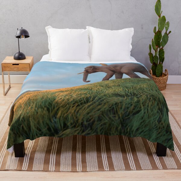 Item preview, dog rides an elephant across the field designed and sold by Mike Kiev art.