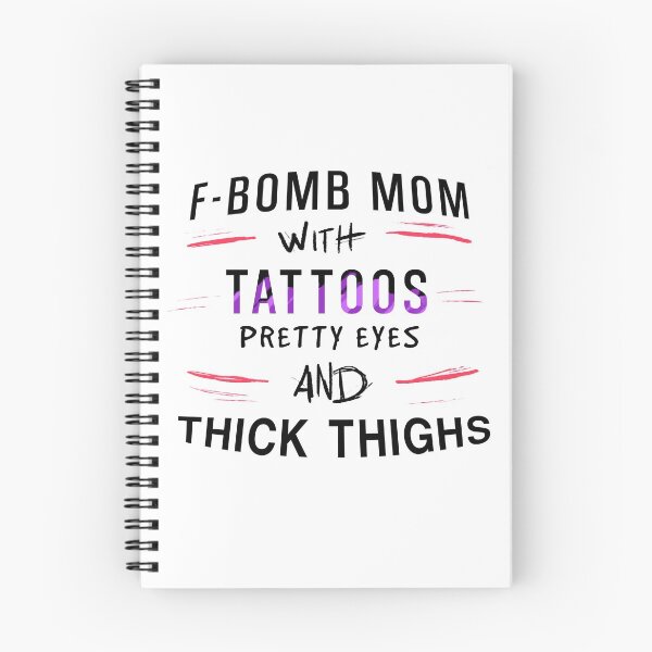 Item preview, F-bomb mom with tattoos, pretty eyes and thick thighs - Black and Purple designed and sold by OooiChris.