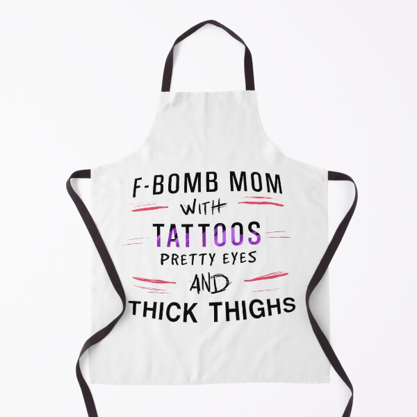 Item preview, F-bomb mom with tattoos, pretty eyes and thick thighs - Black and Purple designed and sold by OooiChris.