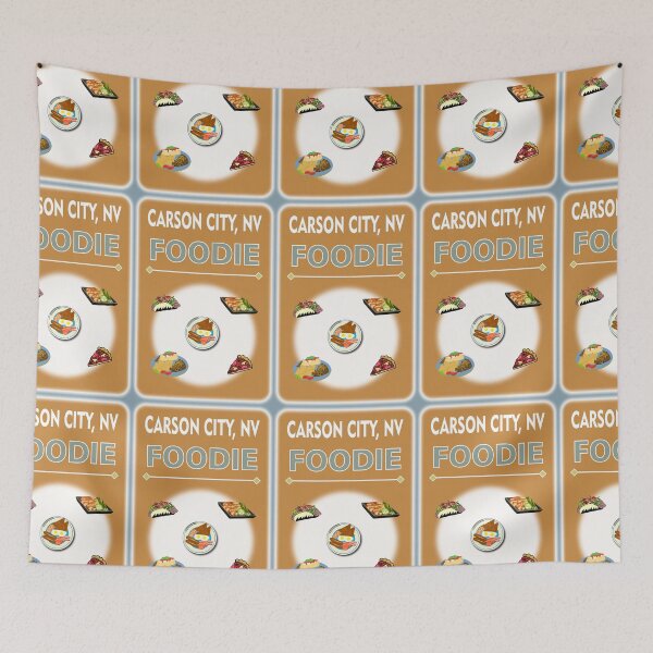 Item preview, Carson City NV - Foodie - Light Brown Background designed and sold by ThisNThatImages.