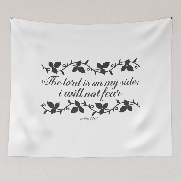 Item preview, The Lord Is On My Side; I will Not Fear- Christian Quotes designed and sold by DigitalNobleman.