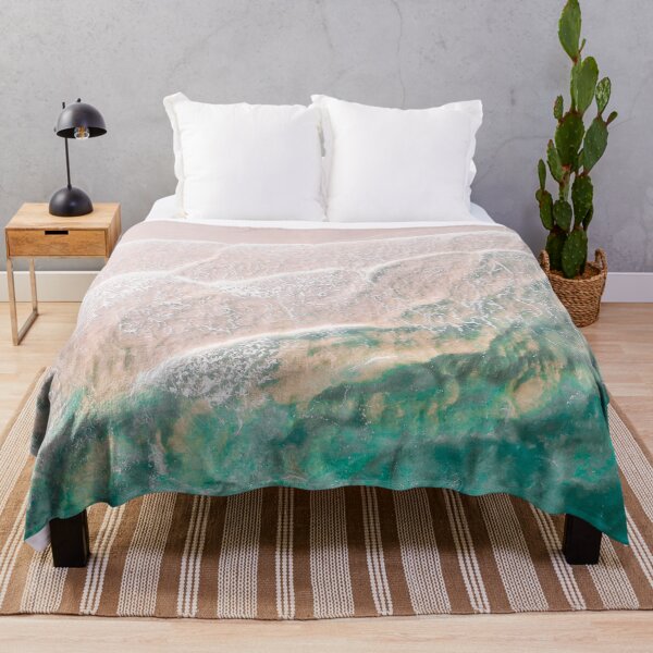 Item preview, Green Ocean Blue Waves Summer Landscape Sandy Beach designed and sold by Wizardofpizza.