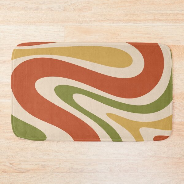 Item preview, 70s Retro Swirls Abstract Pattern in Burnt Orange, Mustard, Olive Green, and Beige designed and sold by kierkegaard.