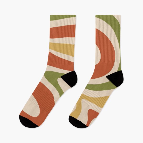Item preview, 70s Retro Swirls Abstract Pattern in Burnt Orange, Mustard, Olive Green, and Beige designed and sold by kierkegaard.