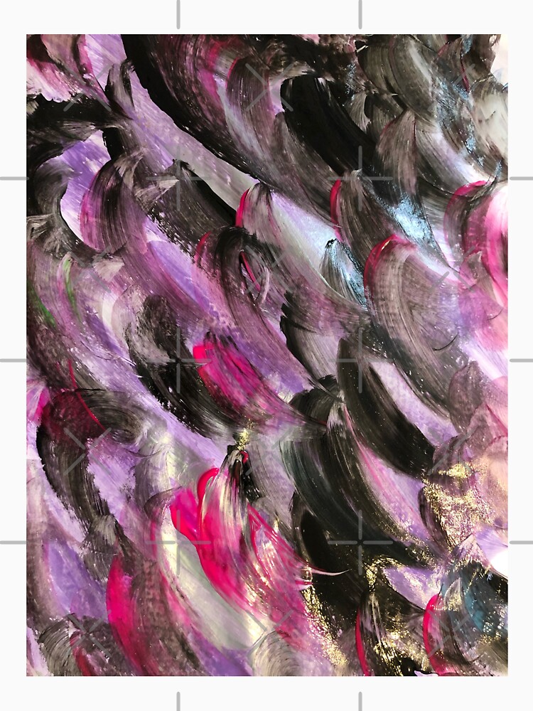 Purple Waves Abstract Art by OneDayArt
