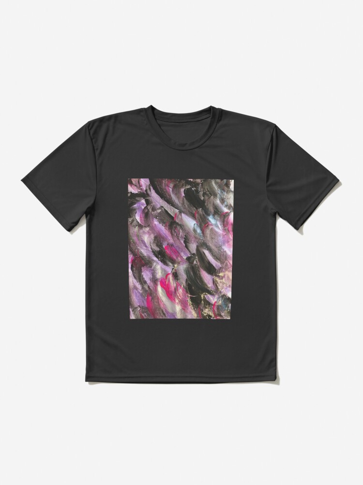 Alternate view of Purple Waves Abstract Art Active T-Shirt