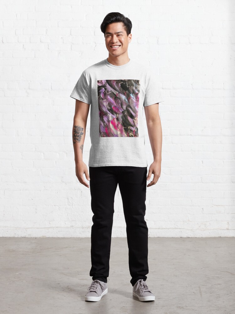 Alternate view of Purple Waves Abstract Art Classic T-Shirt