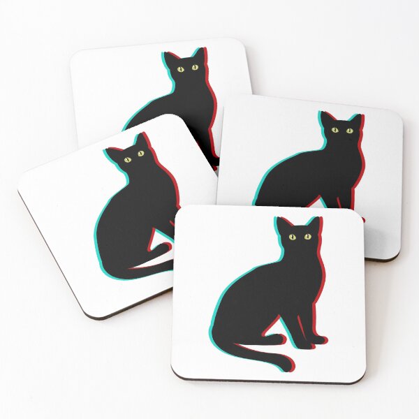 Item preview, Glitched Sitting Cat Happy Feline RGB Design Icon designed and sold by MartianBCShop.