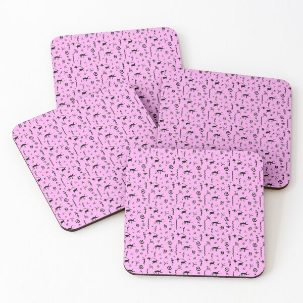 Item preview, Petroglyph Pattern - Pink Background designed and sold by birdo-art.