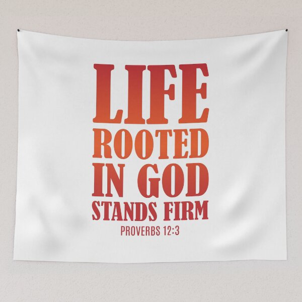 Item preview, Life Rooted In God Stands Firm- Short Christians Quotes designed and sold by DigitalNobleman.