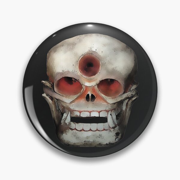 Item preview, Three eyed demon skull designed and sold by pignpix.