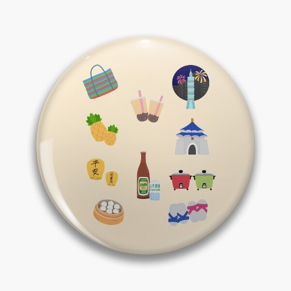 Item preview, Taiwan Travel Sticker Pack - Boba, Bubble Milk Tea, Taipei 101, Rice Cooker, Xiaolongbao, designed and sold by Trista Designs.