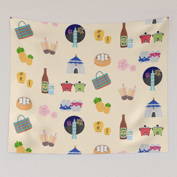 Item preview, Taiwan Travel Sticker Pack - Boba, Bubble Milk Tea, Taipei 101, Rice Cooker, Xiaolongbao, designed and sold by Trista Designs.