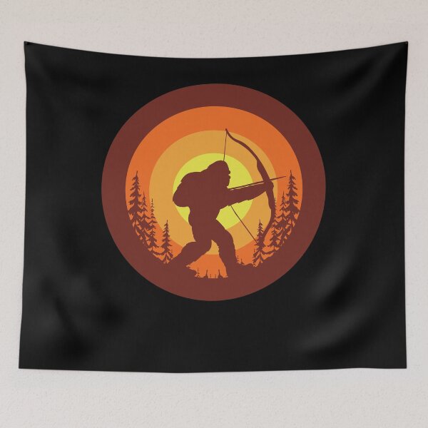 Item preview, Vintage Sasquatch Traditional Archery Retro Bigfoot Archery Graphic designed and sold by wdyoungblood.