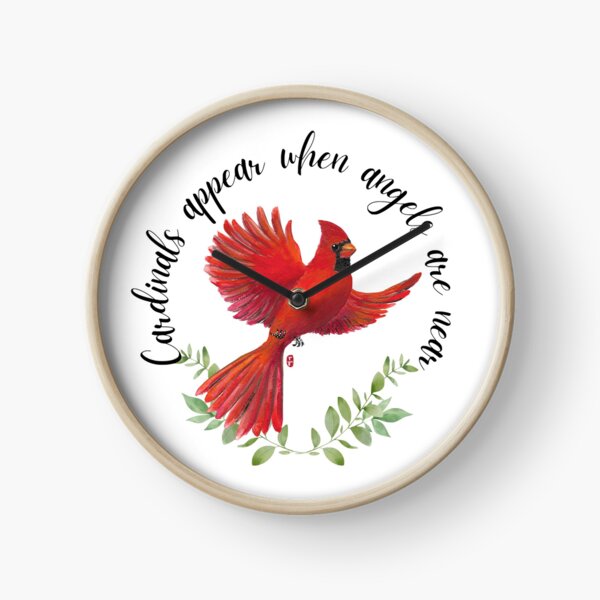 Vista previa del artículo con la obra «Los cardenales aparecen cuando los ángeles están cerca», diseñado y vendido por Roy & Tiffany.