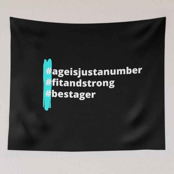 Item preview, Hashtag-Age is just a number,fit and strong, bestager designed and sold by Fitandstylish.
