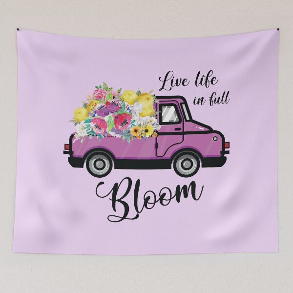 Item preview, Live Life In Full Bloom, Truck Flowers designed and sold by SportyDogShop.