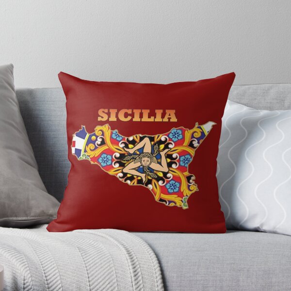 Sicilia maioliche Throw Pillow