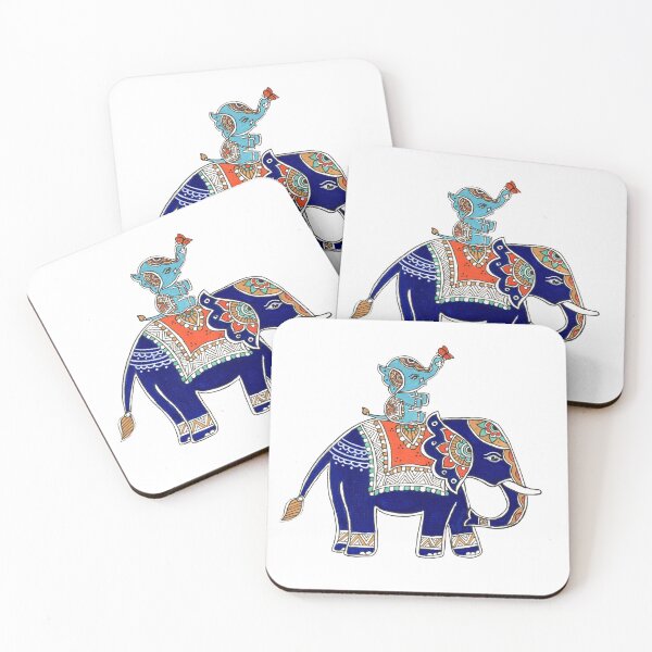 Item preview, Madhubani elephants Father’s  Day designed and sold by HariniArts.