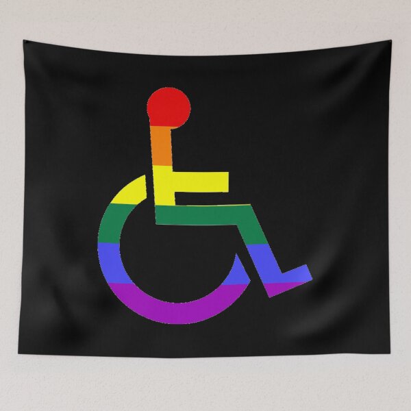 Item preview, Rainbow Wheelchair Symbol designed and sold by uniqueitems.