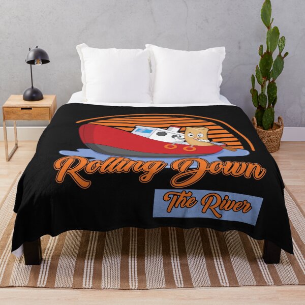 Item preview, Rolling Down The River - Funny Eggroll In A Boat designed and sold by SharpThreadZ.