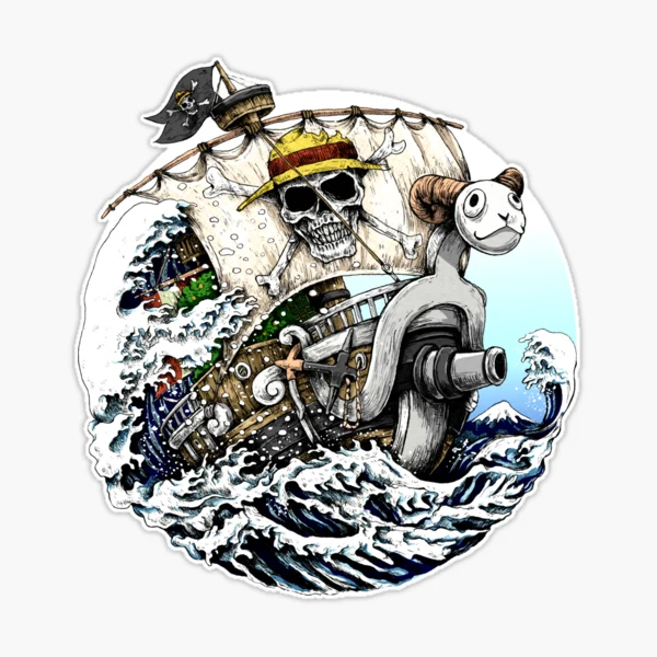 One Piece Going Merry Sticker for Sale by Dotsonart