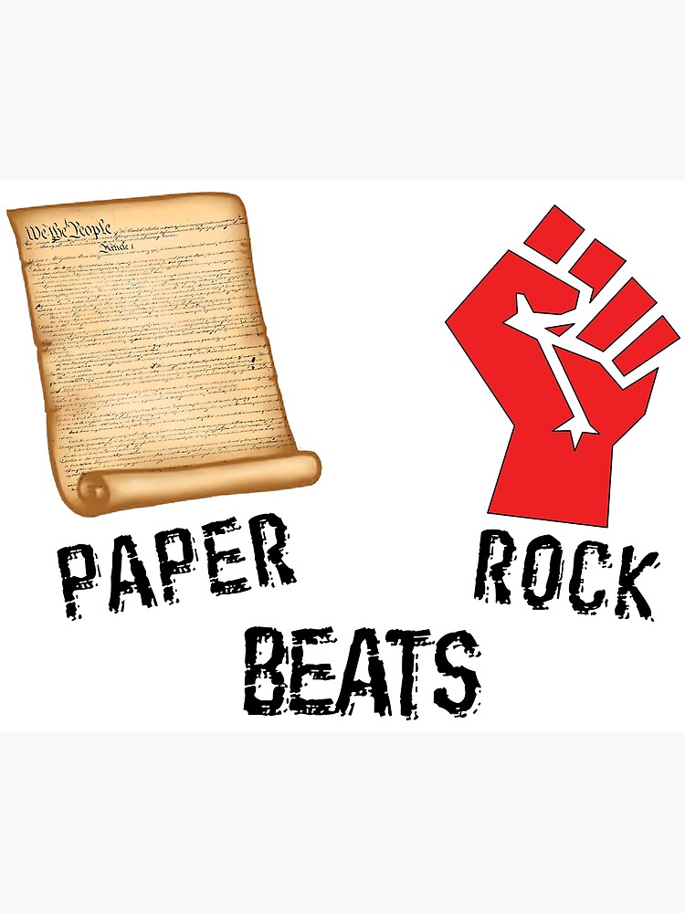 Paper Beats Rock Poster for Sale by LibertyLine