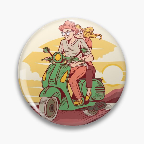 Item preview, Adventure: Loving Couple on Scooter designed and sold by SLAG-Creative.