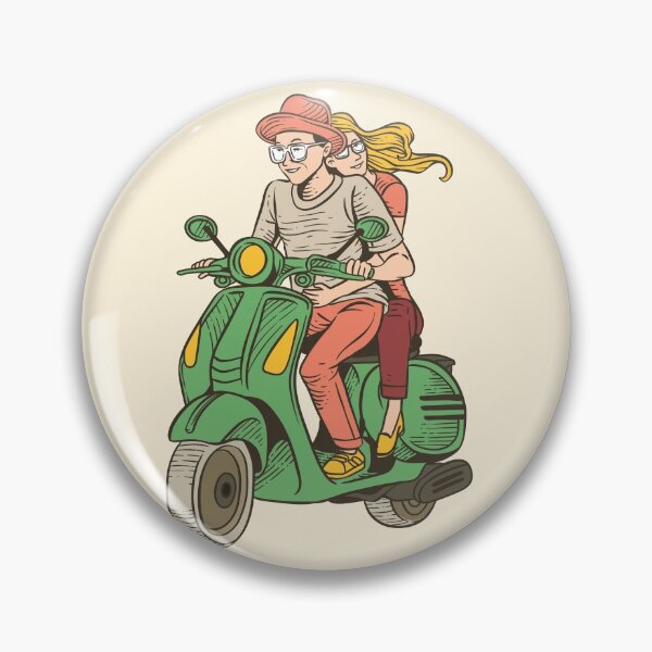 Item preview, Loving Couple on Scooter designed and sold by SLAG-Creative.