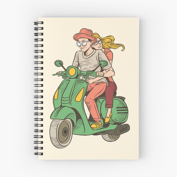 Item preview, Loving Couple on Scooter designed and sold by SLAG-Creative.