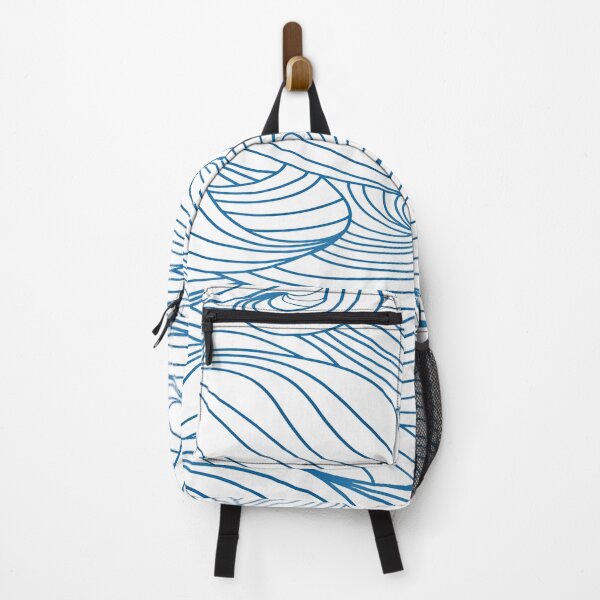 Item preview, Blue Ocean Waves Line Art designed and sold by TheImperfecto.