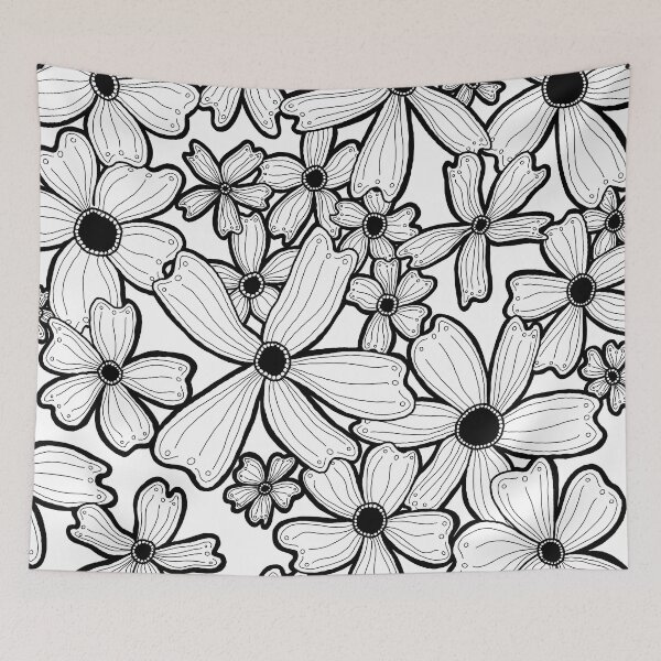 Item preview, B&W Flowers  designed and sold by skettijoarts.