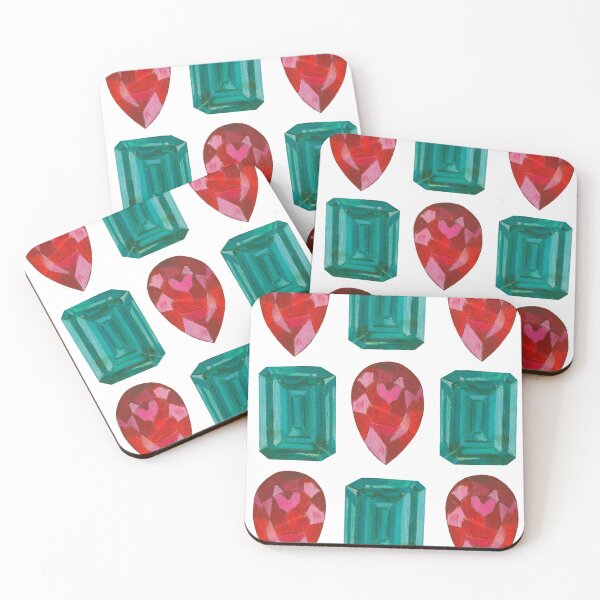 Item preview, Ruby and Emerald Gemstone Artwork designed and sold by Kinasart.