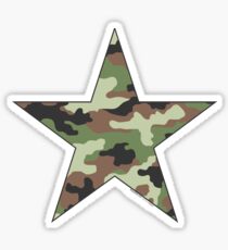 Camouflage Military Star Sticker