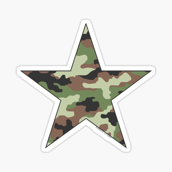 Camouflage Military Star Sticker