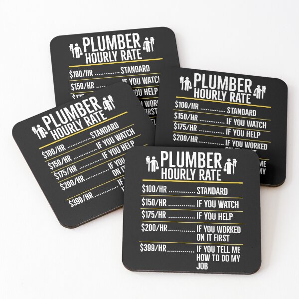 Item preview, Plumber Hourly Rate Funny Gift designed and sold by Luna1Shop.