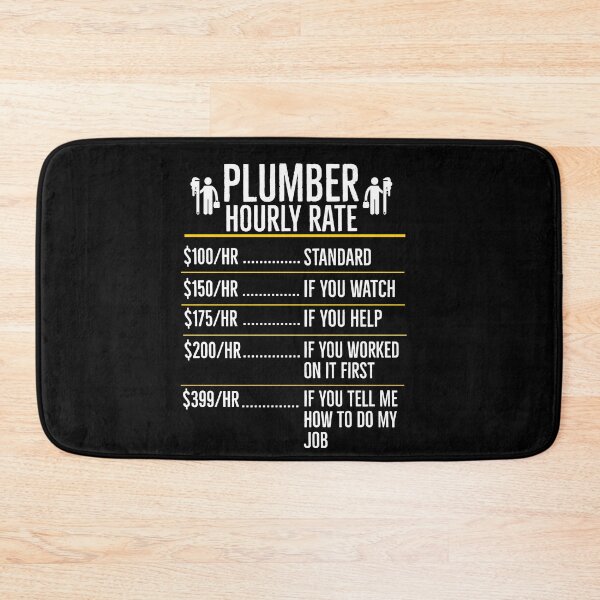 Item preview, Plumber Hourly Rate Funny Gift designed and sold by Luna1Shop.