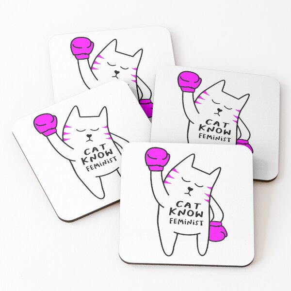 Item preview, Fighter Cat Know Feminist | Cute Drawing Cat Know Feminist designed and sold by artbibun.