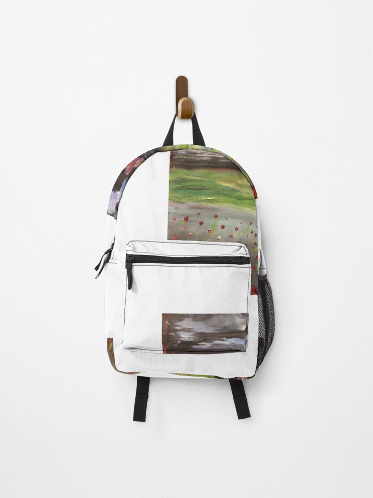 Thumbnail 1 of 3, Backpack, Red flower Landscape designed and sold by stevephillips.