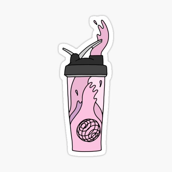Protein Shaker Cup Illustration Sticker for Sale by BandanaMontana
