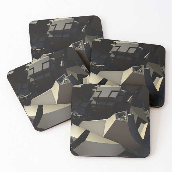 Item preview, Achromatic Abstract Art 3D Rendering designed and sold by siwabudda.